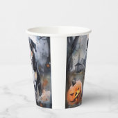 Halloween Greater Swiss with Pumpkins Scary Papieren Bekers (Links)