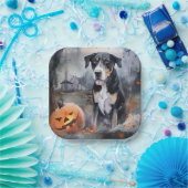 Halloween Greater Swiss with Pumpkins Scary Papieren Bordje (Feest)