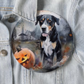 Halloween Greater Swiss with Pumpkins Scary Ronde Button 6,0 Cm (In situ)