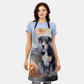 Halloween Greater Swiss with Pumpkins Scary Schort (Gedragen)