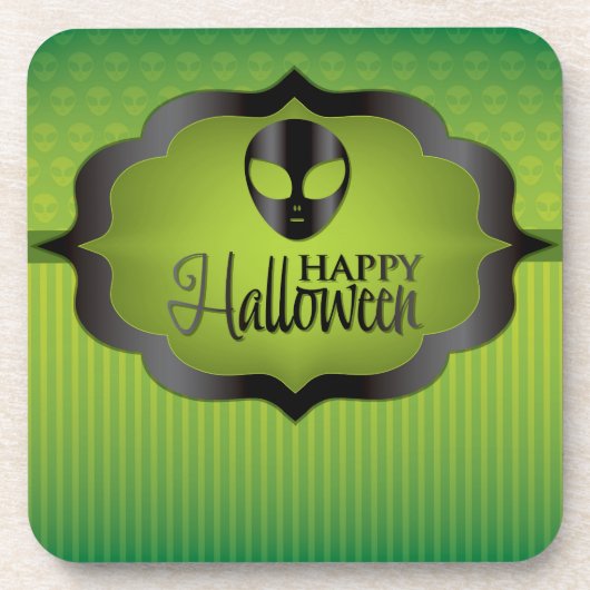 Halloween green alien drankjes onderzetter (Voorkant)