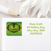 Halloween green alien etiket (Insitu)