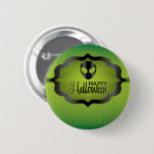 Halloween green alien ronde button 5,7 cm (Voorkant /achterkant)
