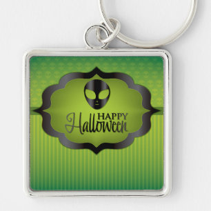 Halloween green alien sleutelhanger