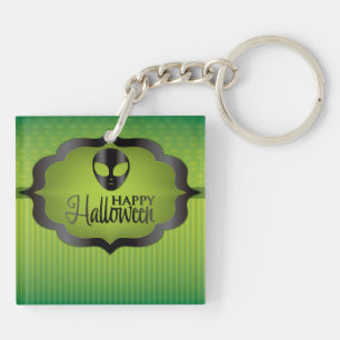 Halloween green alien sleutelhanger