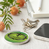 Halloween green alien sleutelhanger (Zijkant)