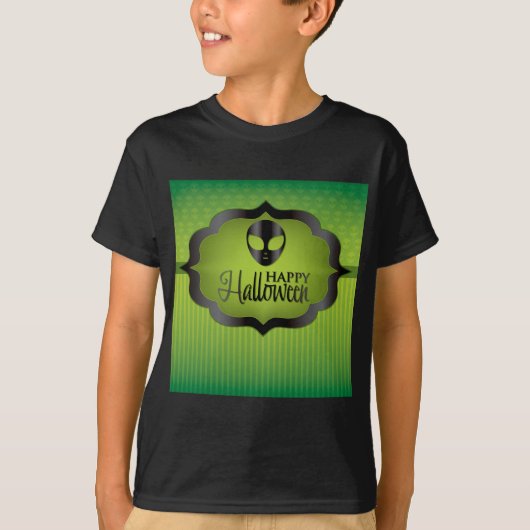 Halloween green alien t-shirt (Voorkant)