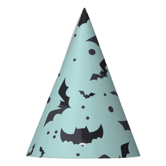 Halloween Green Bat Pattern Feesthoedjes (Links)