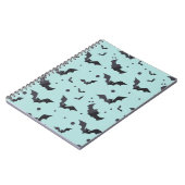 Halloween Green Bat Pattern Notitieboek (Linkerzijde)