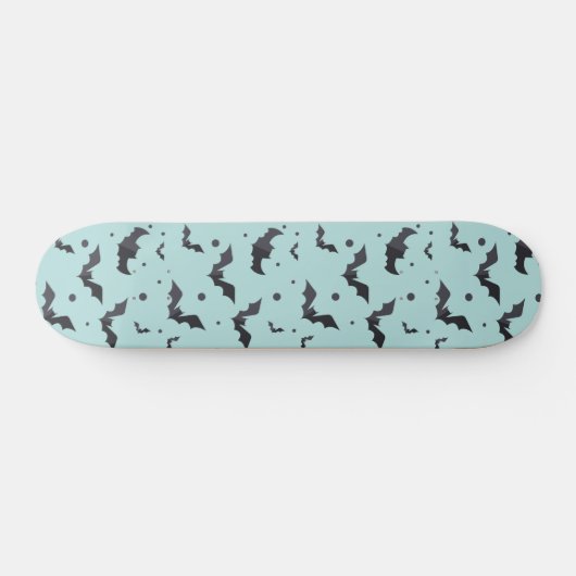 Halloween Green Bat Pattern Persoonlijk Skateboard (Horizontaal)