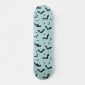 Halloween Green Bat Pattern Persoonlijk Skateboard (Voorkant)