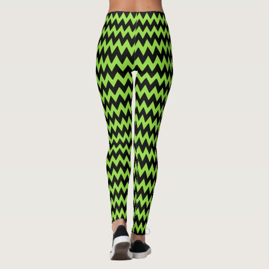 Halloween Green Black Spooky Witch Costume Party Leggings (Achterkant)