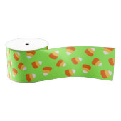 Halloween Green Candy Corn Ribbon Grosgrain Lint (Spoel)