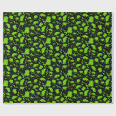 Halloween Green Creepy Crawlies Rats Toads Spinnen Cadeaupapier (Vlak)