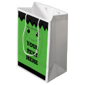 Halloween Green Frankenstein Schattigee gepersonal Medium Cadeauzakje (Achterkant Gekanteld)