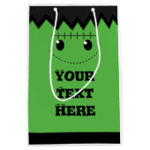 Halloween Green Frankenstein Schattigee gepersonal Medium Cadeauzakje (Voorkant)