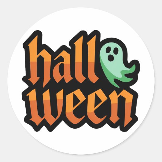 Halloween Green Ghost Sticker (Voorkant)