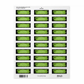 Halloween Green Grunge Bat Party Adresetiketten Etiket (Full Sheet)