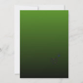 Halloween Green Haunted House Party Kaart (Achterkant)