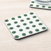 Halloween Green Polka Dot Eyes Bier Onderzetter (Linkerzijde)