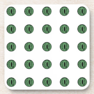 Halloween Green Polka Dot Eyes Bier Onderzetter