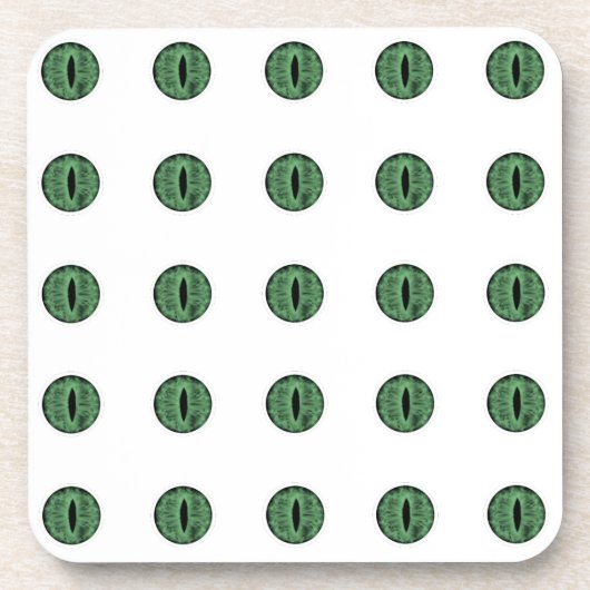 Halloween Green Polka Dot Eyes Bier Onderzetter (Voorkant)