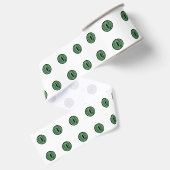 Halloween Green Polka Dot Eyes Grosgrain Lint (Achterkant)