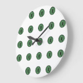 Halloween Green Polka Dot Eyes Grote Klok (Hoek)