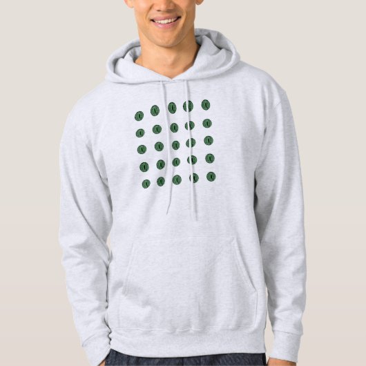 Halloween Green Polka Dot Eyes Hoodie (Voorkant)