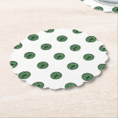Halloween Green Polka Dot Eyes Kartonnen Onderzetters (Gekanteld)