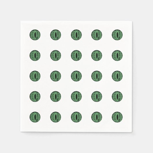 Halloween Green Polka Dot Eyes Servet (Voorkant)