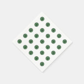 Halloween Green Polka Dot Eyes Servet (Hoek)