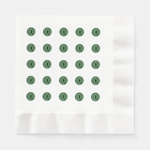 Halloween Green Polka Dot Eyes Servet