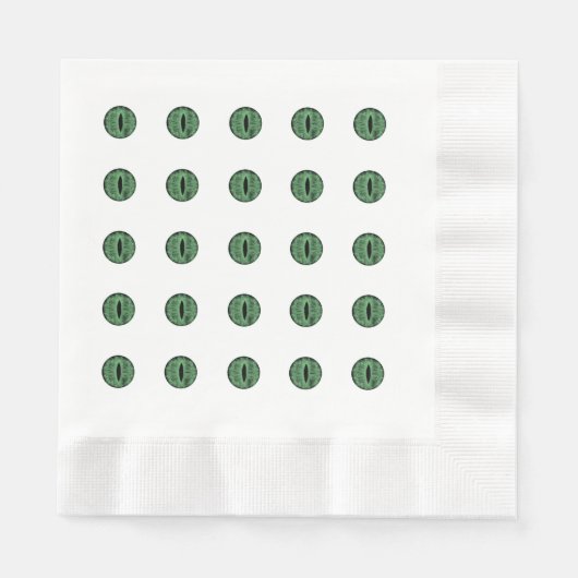Halloween Green Polka Dot Eyes Servet (Voorkant)