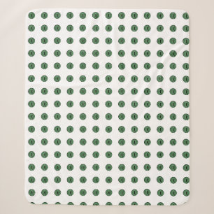 Halloween Green Polka Dot Eyes Sherpa Deken