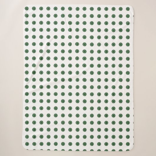 Halloween Green Polka Dot Eyes Sherpa Deken (Voorkant)
