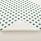 Halloween Green Polka Dot Eyes Sherpa Deken (3/4)