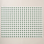 Halloween Green Polka Dot Eyes Sherpa Deken (Voorkant (horizontaal))