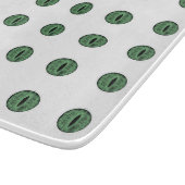 Halloween Green Polka Dot Eyes Snijplank (Hoek)