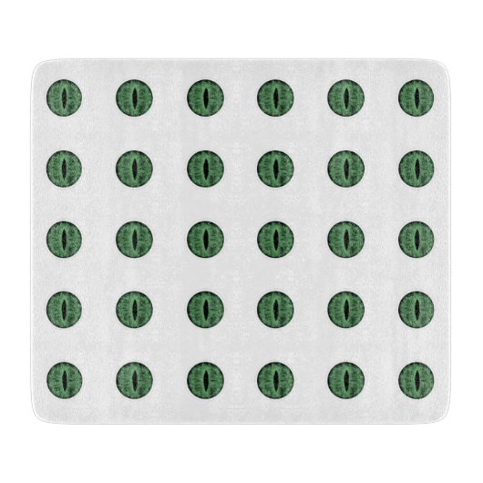 Halloween Green Polka Dot Eyes Snijplank (Voorkant)