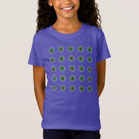Halloween Green Polka Dot Eyes T-shirt (Voorkant)