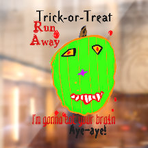 Halloween Green Pumpkin Zombie 