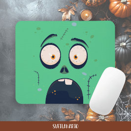 Halloween Green Scared Zombie Mousepad Muismat