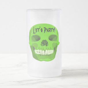 Halloween Green Skull Party Mok