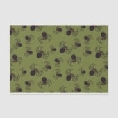 Halloween Green Spider Pattern Tissuepapier (Voorkant)