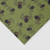 Halloween Green Spider Pattern Tissuepapier (Detail)