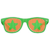 Halloween Green Star Party Shades Retro Zonnebril (Voorkant)