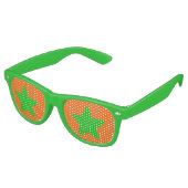 Halloween Green Star Party Shades Retro Zonnebril (Gekanteld)