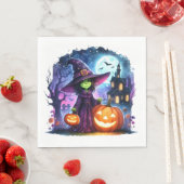 Halloween Green Witch Paper servet (Insitu)