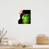 HALLOWEEN GREEN WITCH poster (Keuken)